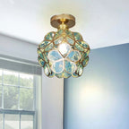 Lampa sufitowa kwiatowa dekoracyjna kryształowa nowoczesna