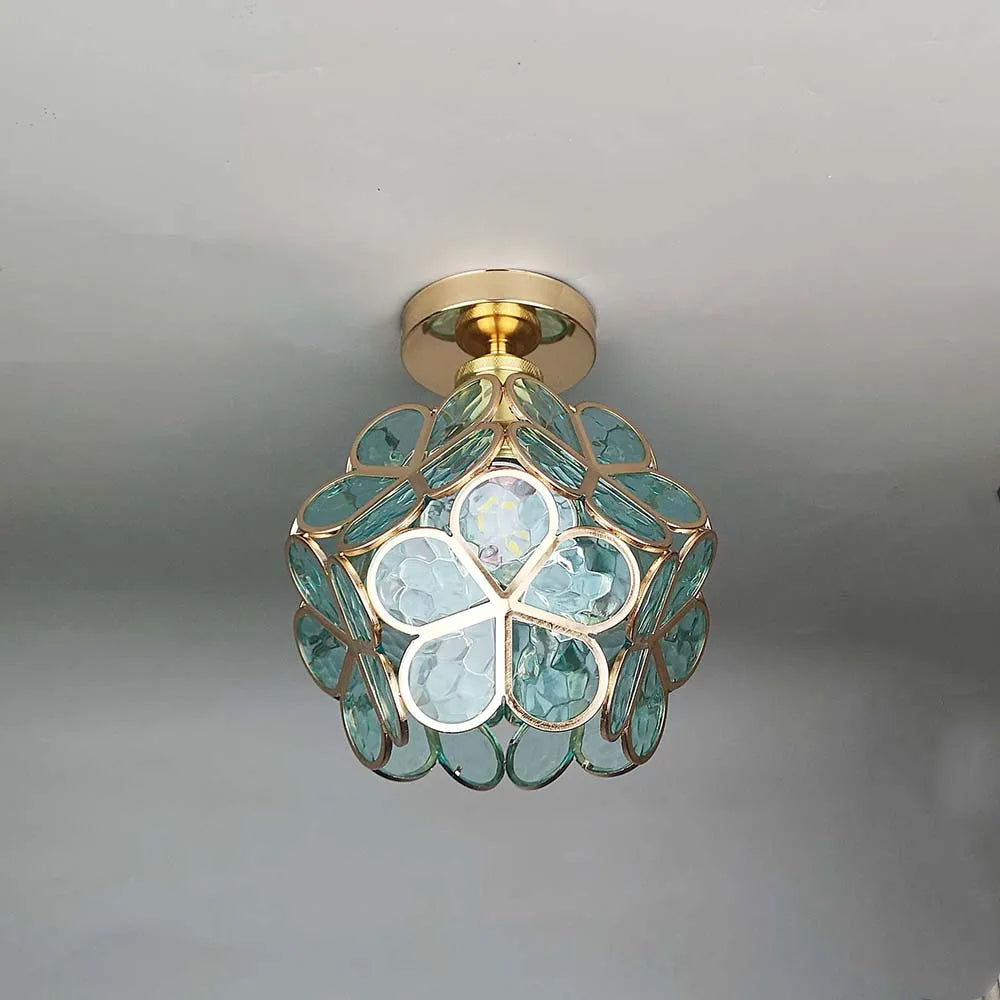 Lampa sufitowa kwiatowa dekoracyjna kryształowa nowoczesna