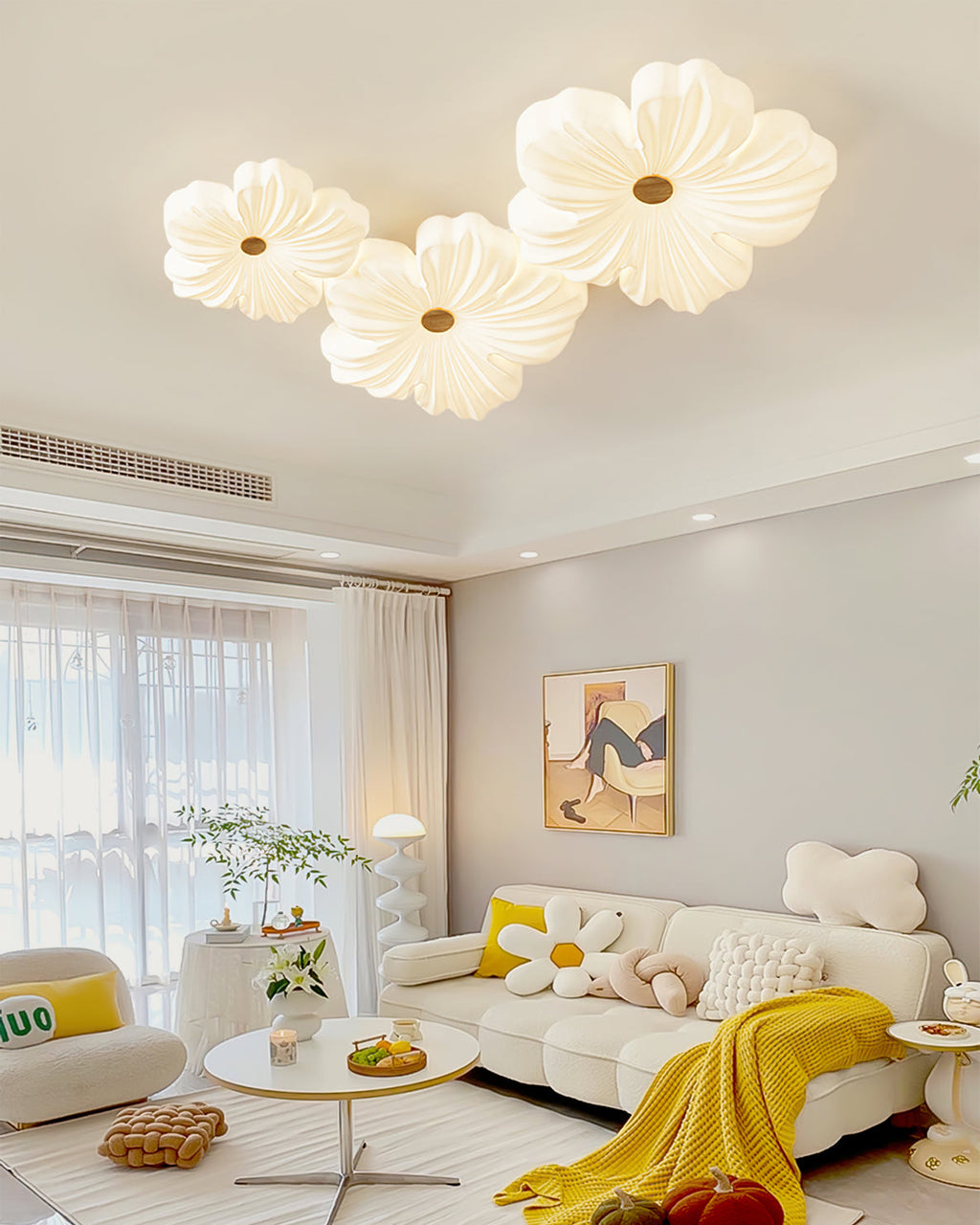 Modern floral ceiling lamp LED