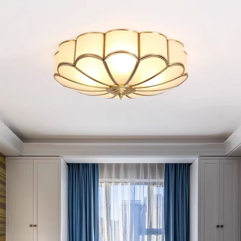 Lampa sufitowa kwiatowa nowoczesna led biała