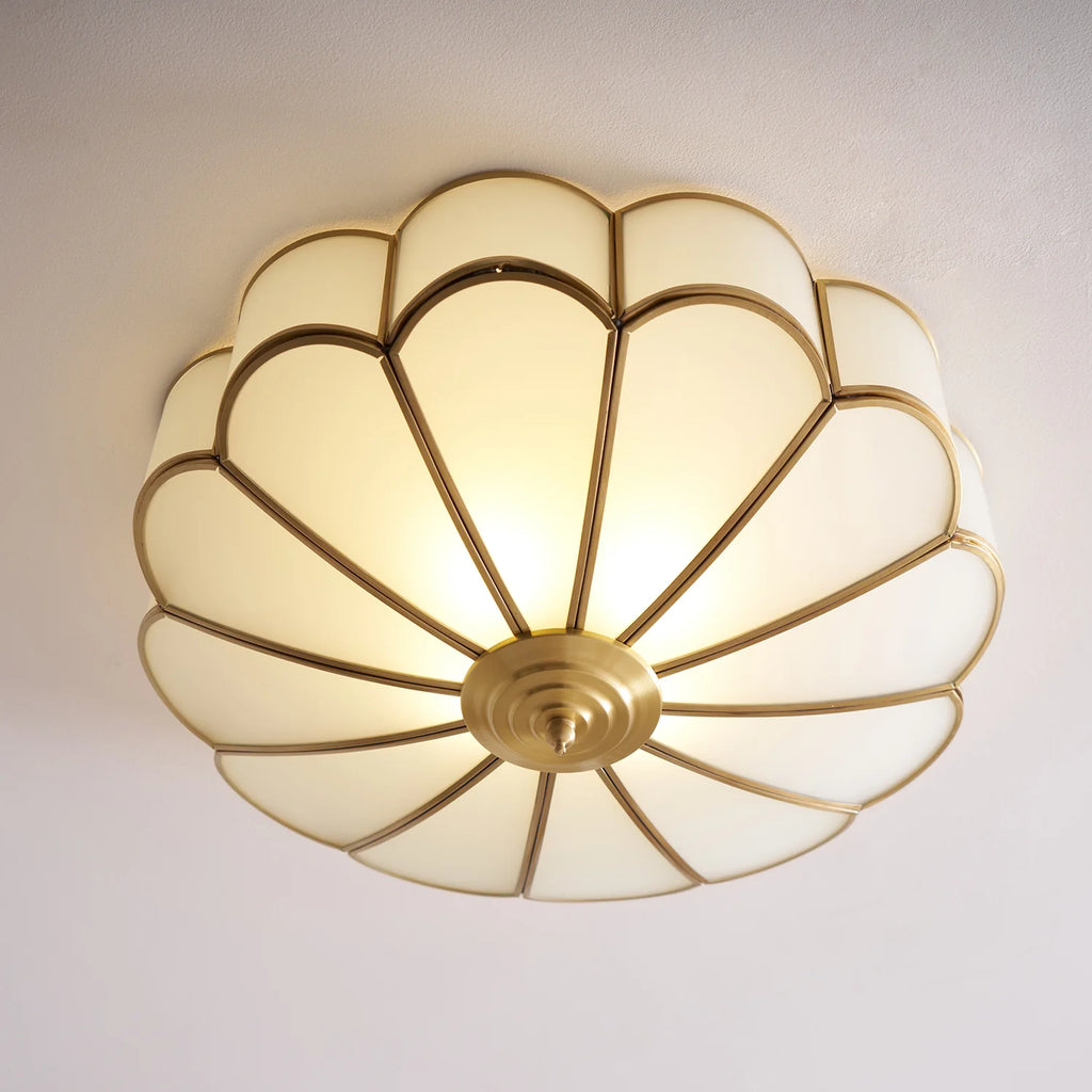 modern white floral LED ceiling lamp
