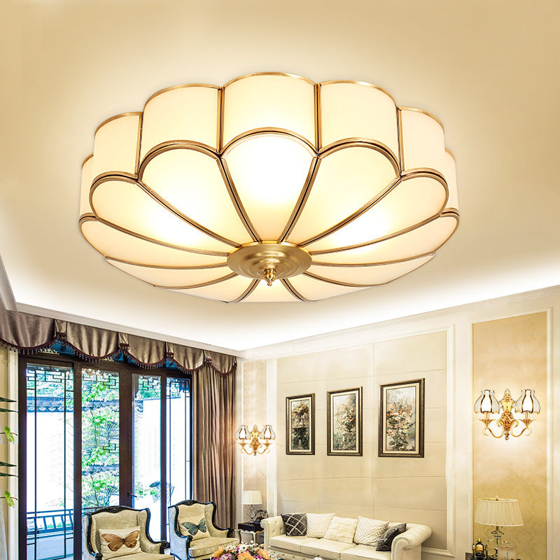 modern white floral LED ceiling lamp
