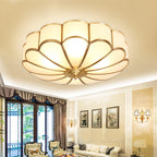 modern white floral LED ceiling lamp