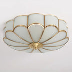 modern white floral LED ceiling lamp