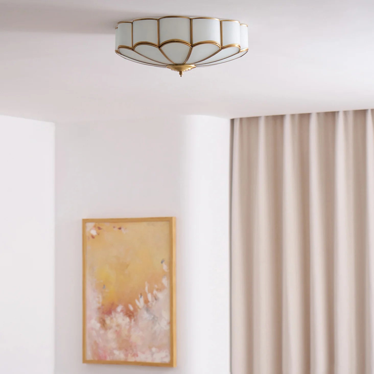 modern white floral LED ceiling lamp