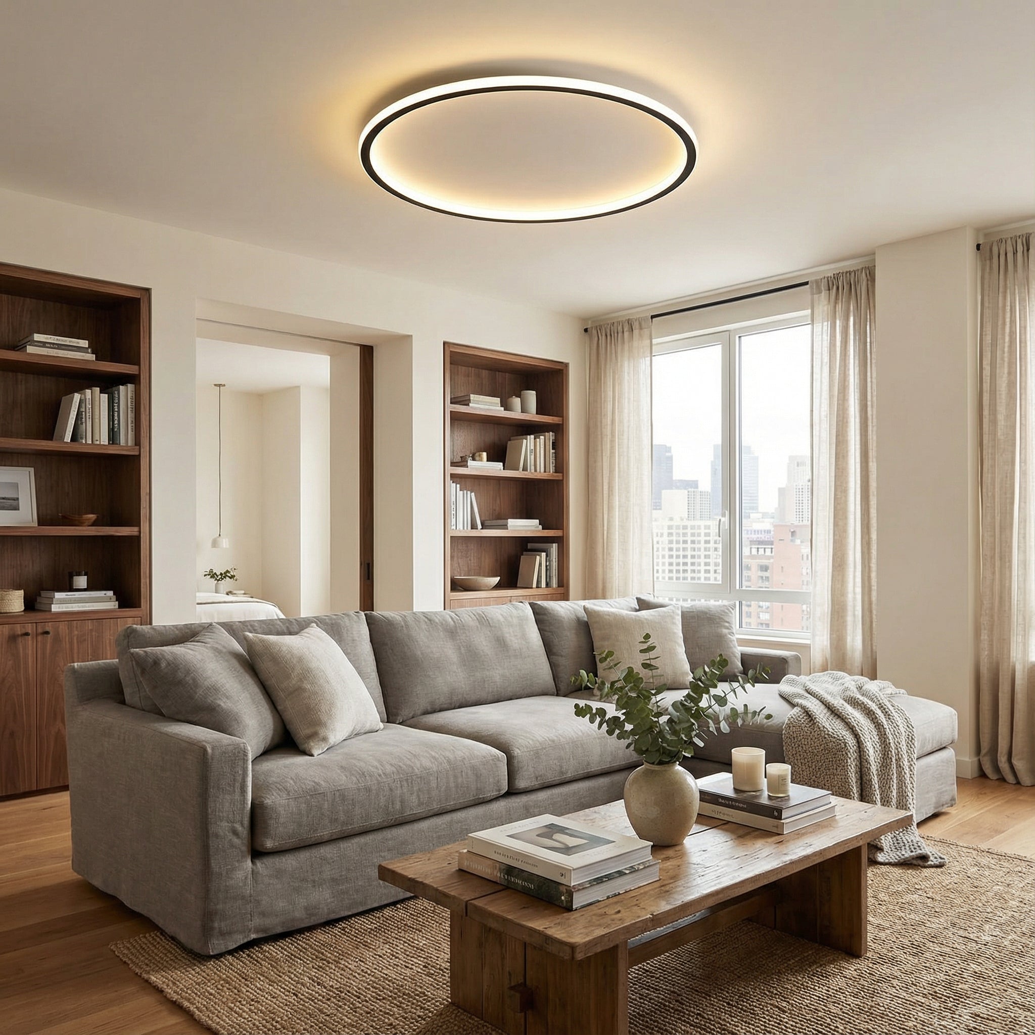 Lampa sufitowa led nowoczesna ściemnialna minimalistyczna