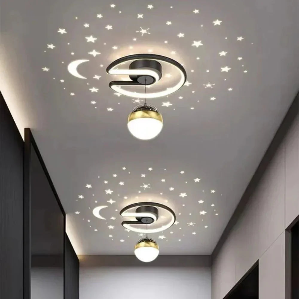 Lampa sufitowa nowoczesna LED projektor księżyca i gwiazd