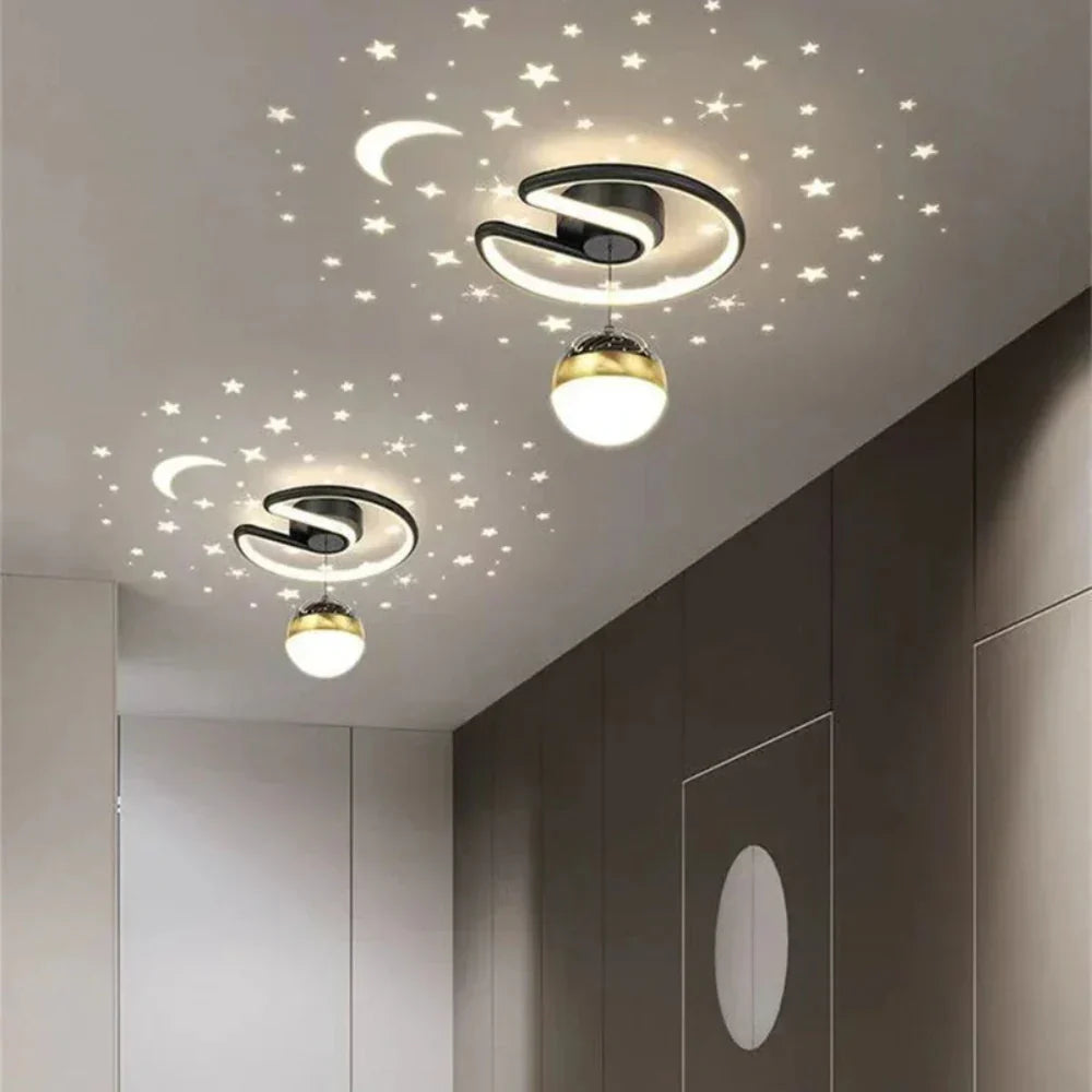 Lampa sufitowa nowoczesna LED projektor księżyca i gwiazd