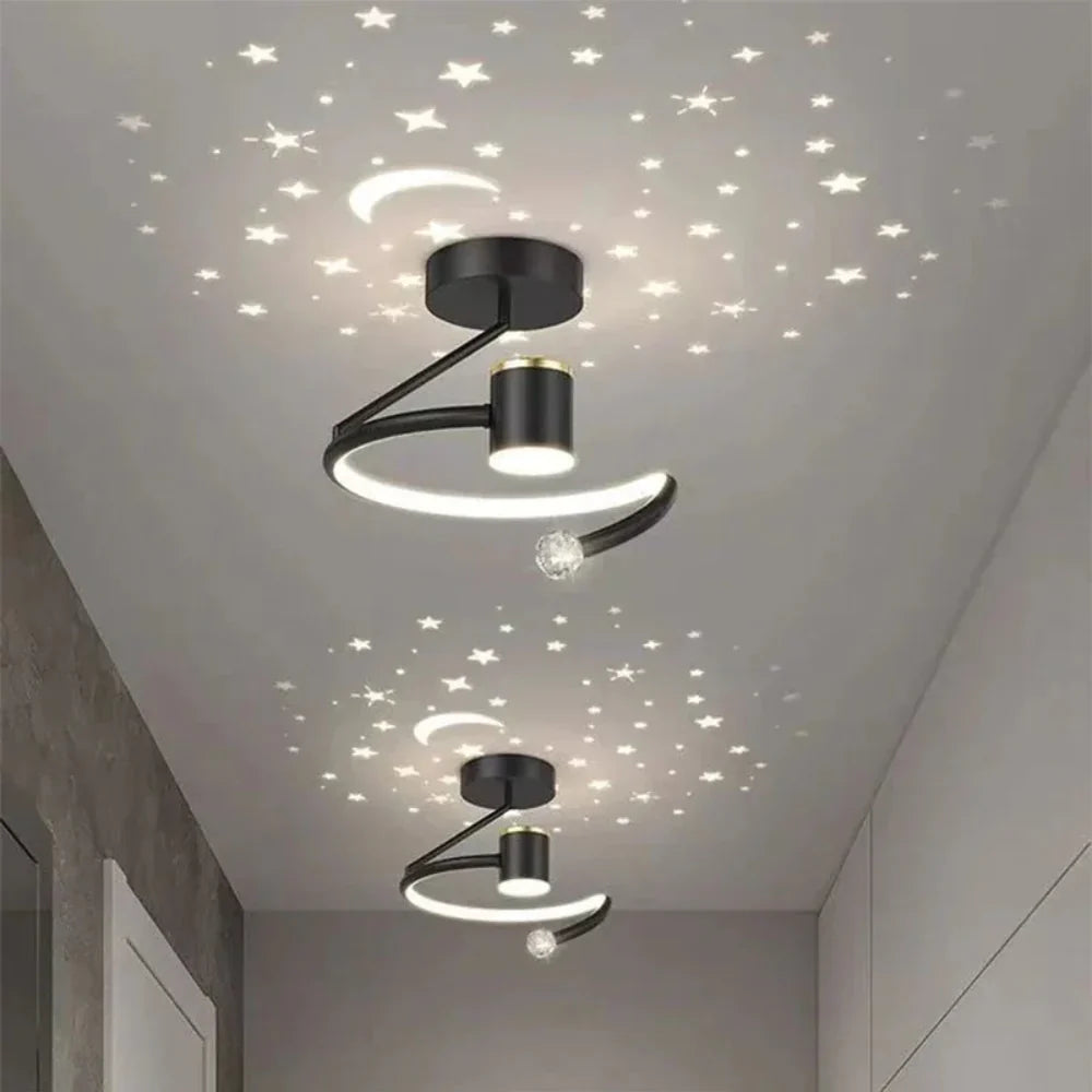 Lampa sufitowa nowoczesna LED projektor księżyca i gwiazd