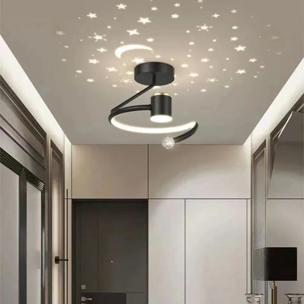 Lampa sufitowa nowoczesna LED projektor księżyca i gwiazd