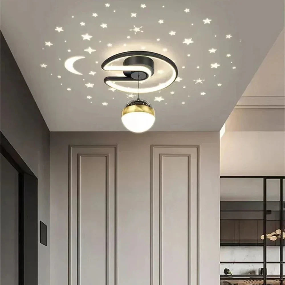 Lampa sufitowa nowoczesna LED projektor księżyca i gwiazd