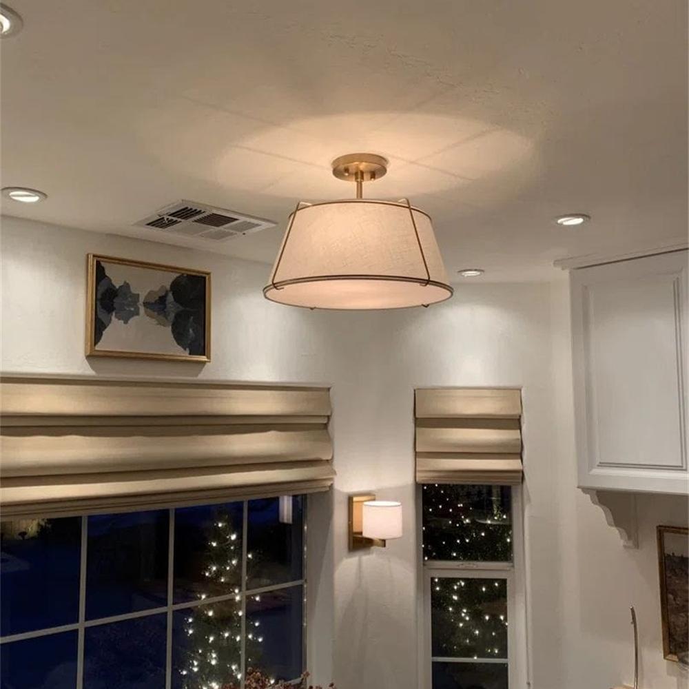 Lampa sufitowa nowoczesna bębnowa minimalistyczna