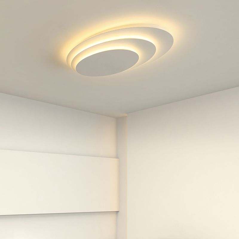 Lampa sufitowa nowoczesna biała koncentryczna LED