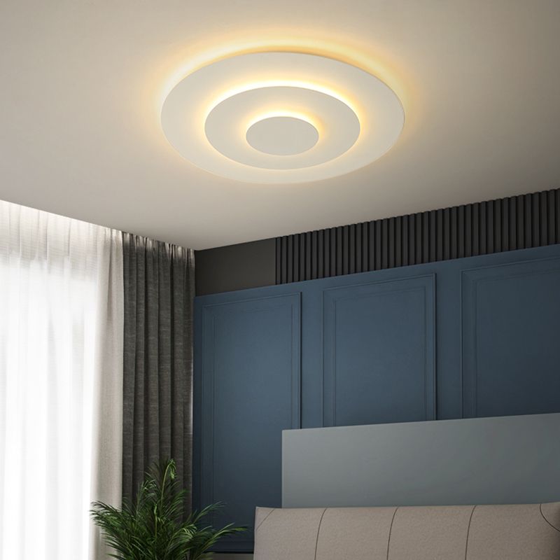Lampa sufitowa nowoczesna biała koncentryczna LED