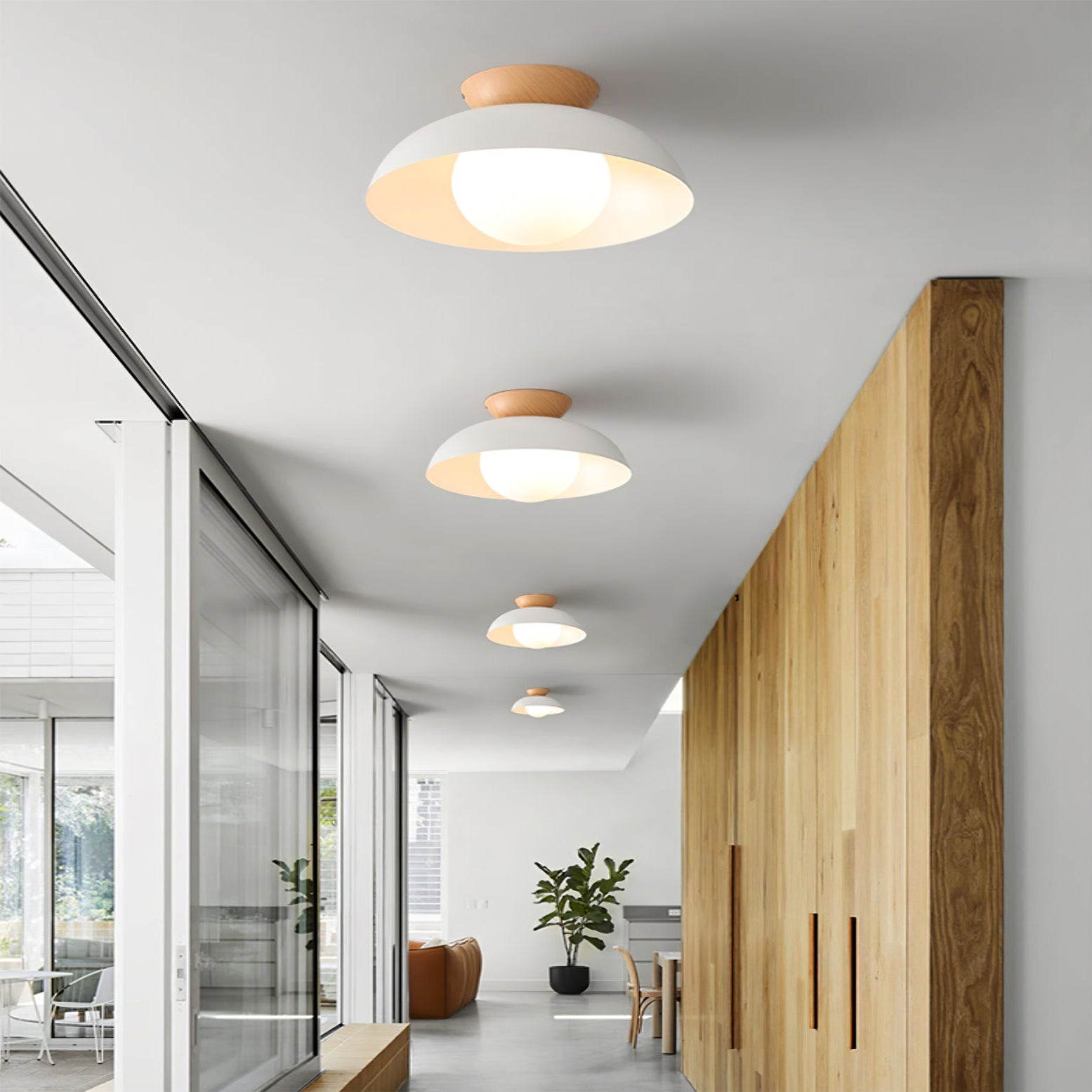 Lampa sufitowa nowoczesna kopuła kula LED