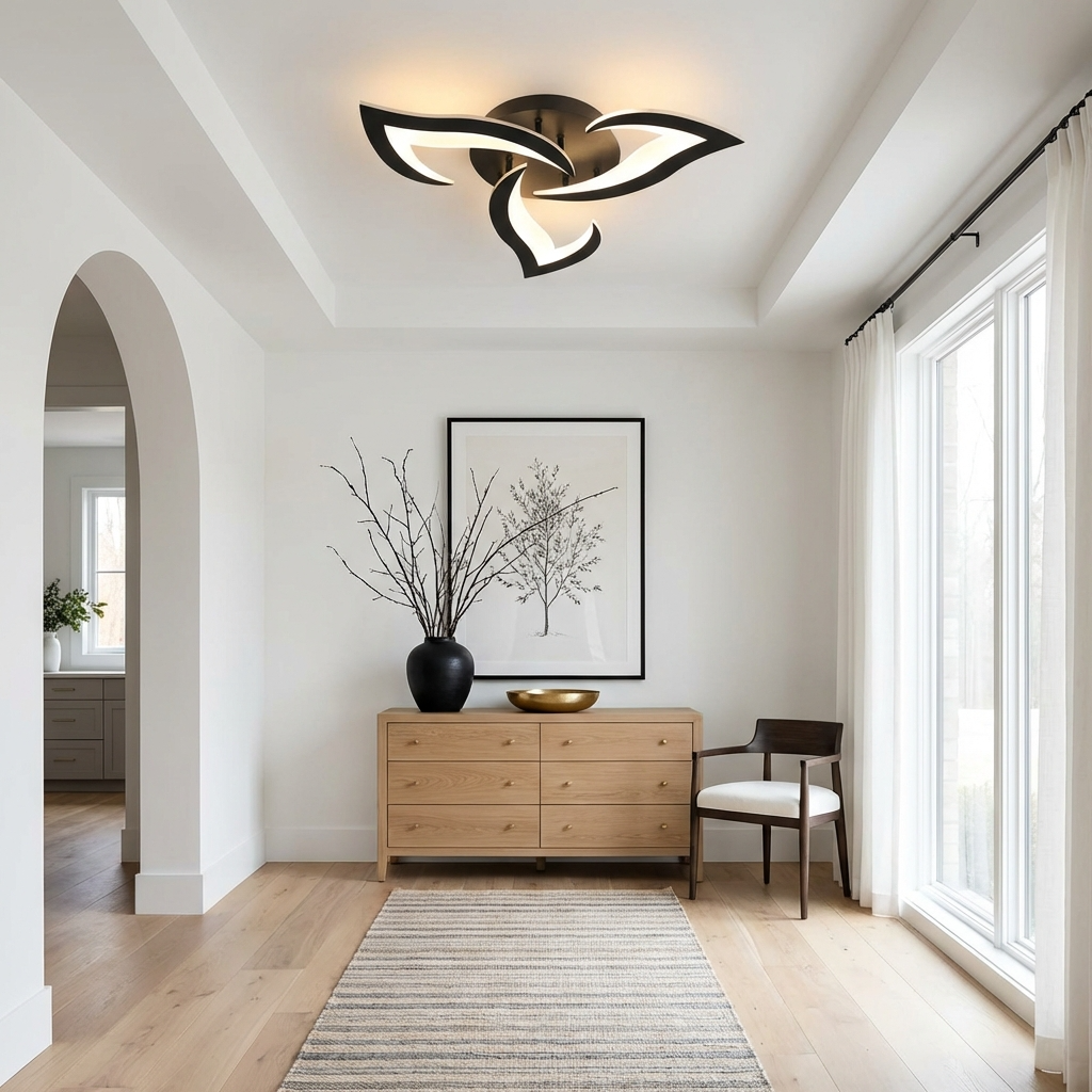Lampa sufitowa nowoczesna kwiat LED
