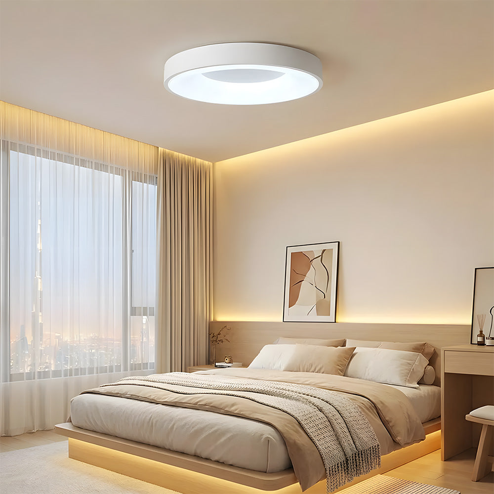 Lampa sufitowa nowoczesna okrągła bębnowa LED natynkowa