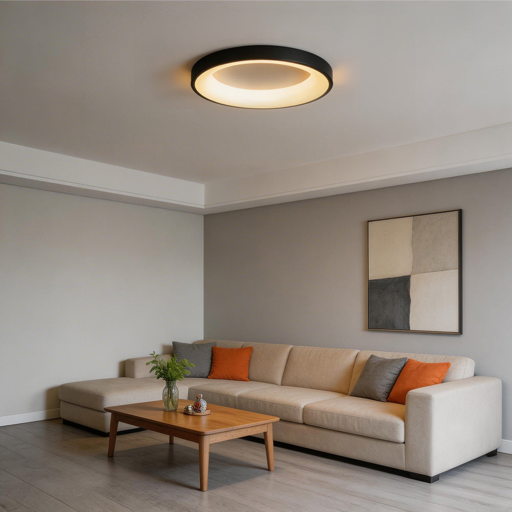 Lampa sufitowa nowoczesna okrągła bębnowa LED natynkowa