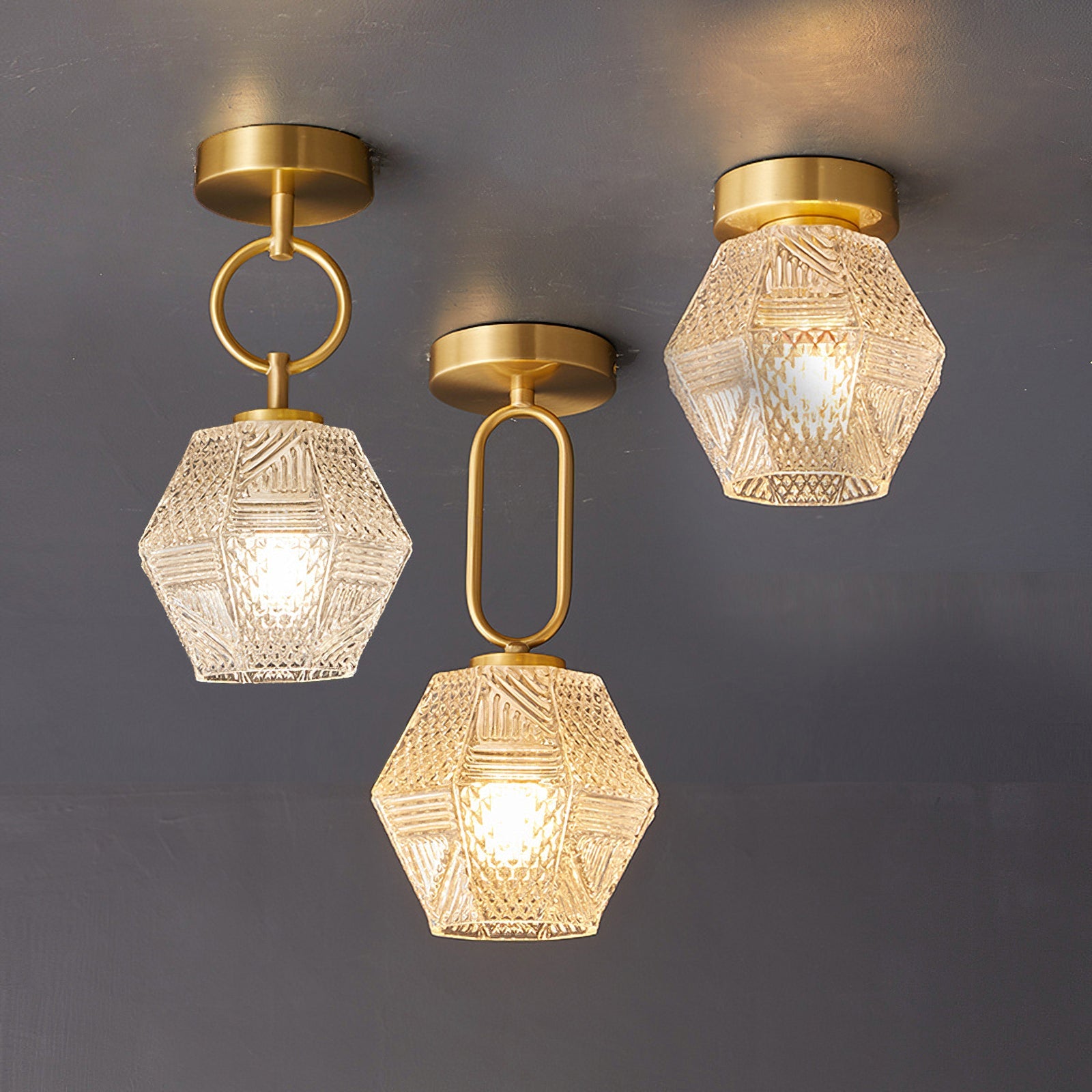 Lampa sufitowa nowoczesna złota LED