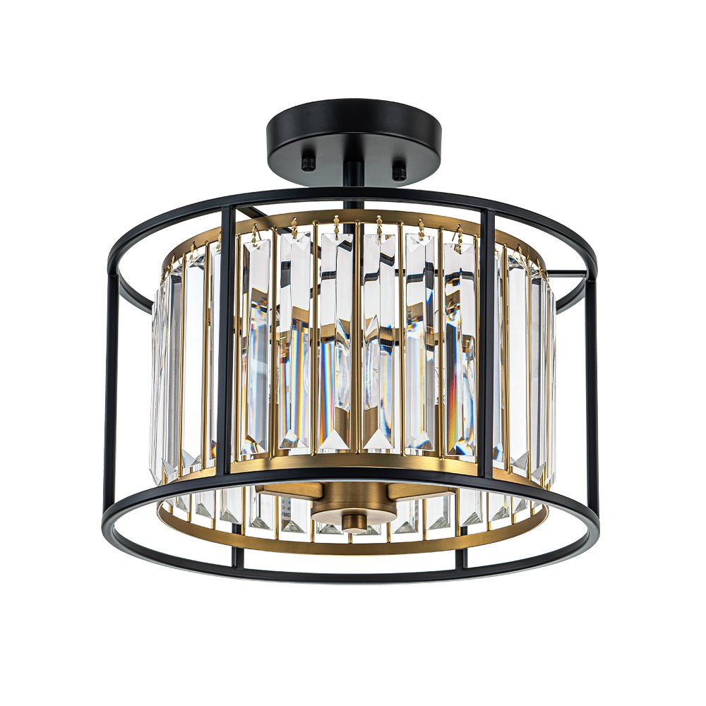 Lampa sufitowa nowoczesny kryształowy bęben