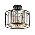 Lampa sufitowa nowoczesny kryształowy bęben