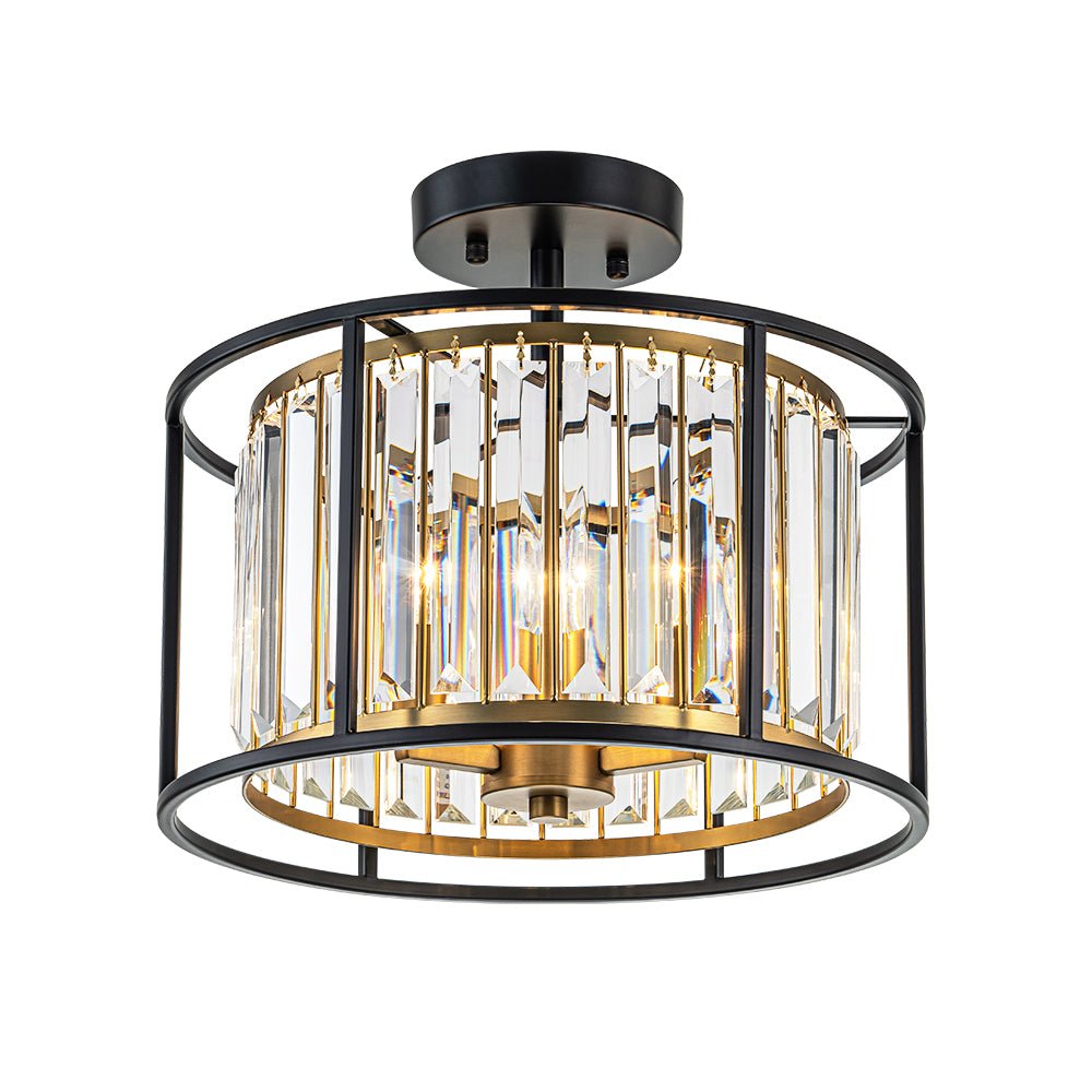 Lampa sufitowa nowoczesny kryształowy bęben