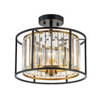 Lampa sufitowa nowoczesny kryształowy bęben