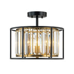Lampa sufitowa nowoczesny kryształowy bęben