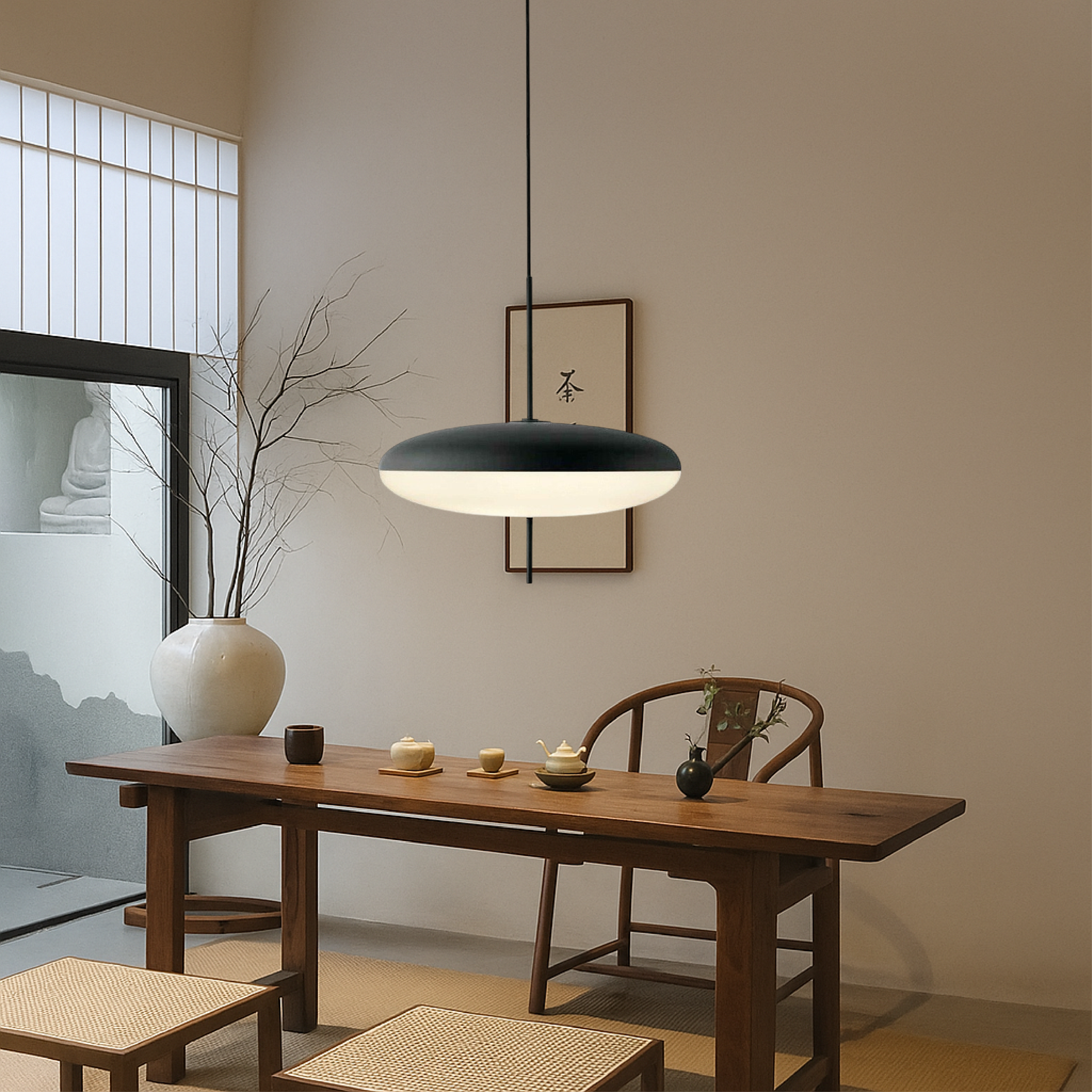 Lampa wisząca LED dysk minimalistyczna nowoczesna