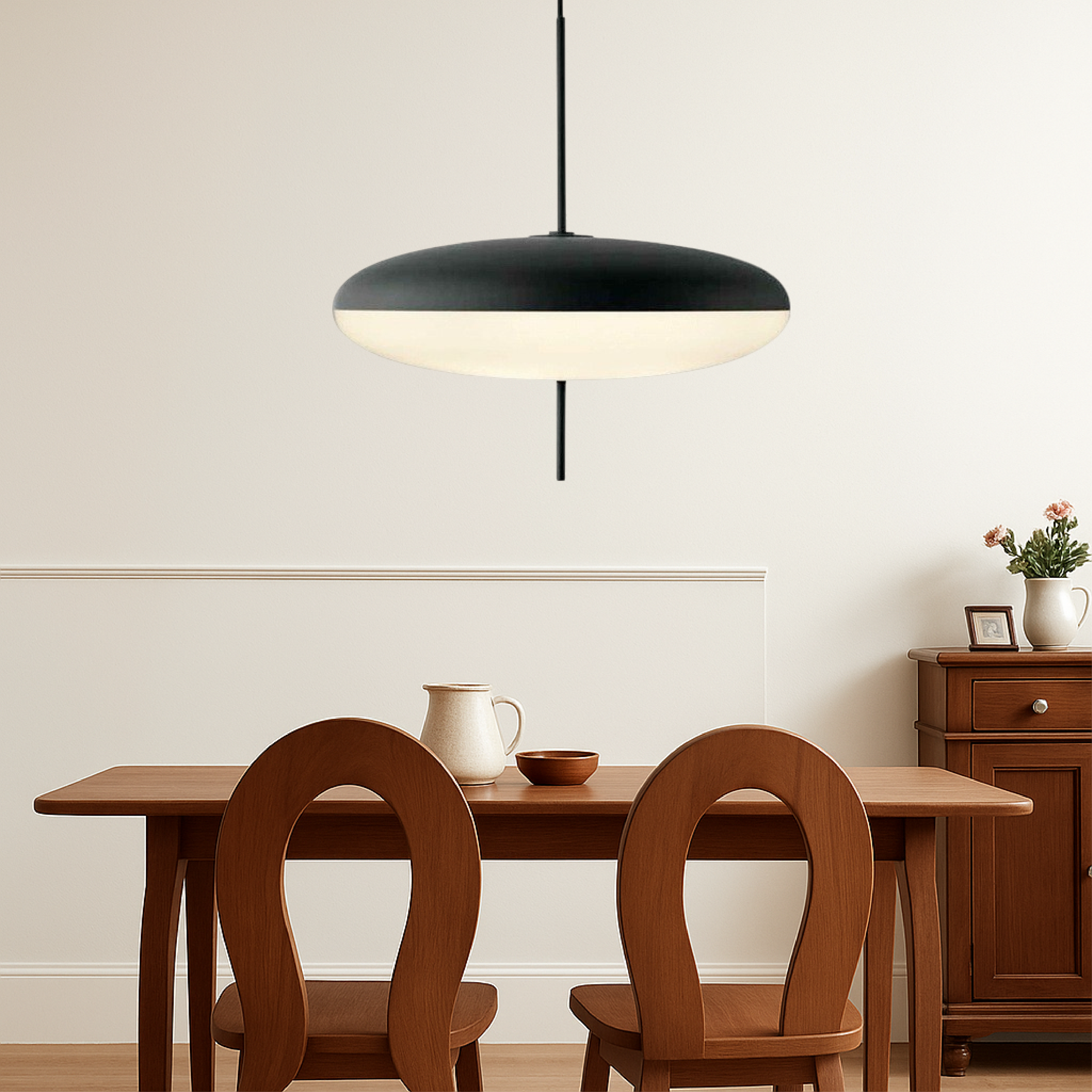 Lampa wisząca LED dysk minimalistyczna nowoczesna