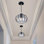 Lampa wisząca LED korytarz czarna