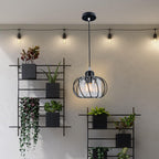 Lampa wisząca LED korytarz czarna