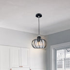 Lampa wisząca LED korytarz czarna