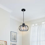 Lampa wisząca LED korytarz czarna