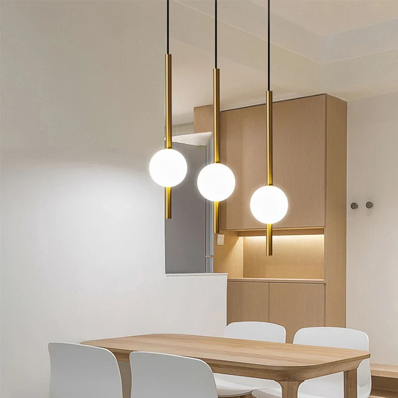 Lampa wisząca LED kula nowoczesna minimalistyczna