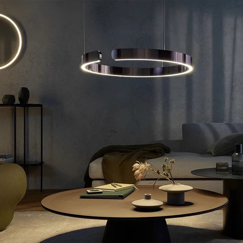 Lampa wisząca LED nowoczesna pierścieniowa minimalistyczna