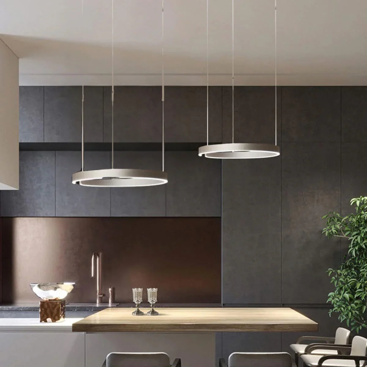 Lampa wisząca LED nowoczesna pierścieniowa minimalistyczna