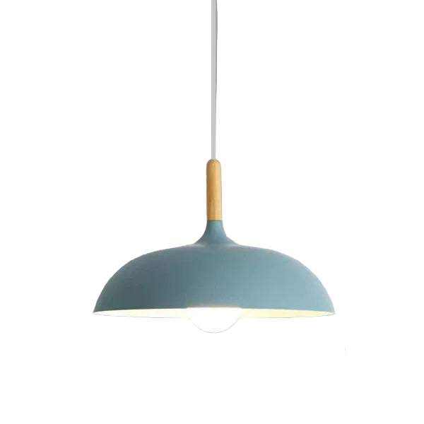 Lampa wisząca LED z kopułowym kloszem nad stół jadalniany