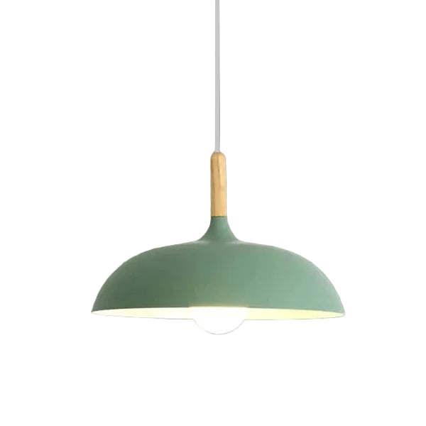 Lampa wisząca LED z kopułowym kloszem nad stół jadalniany