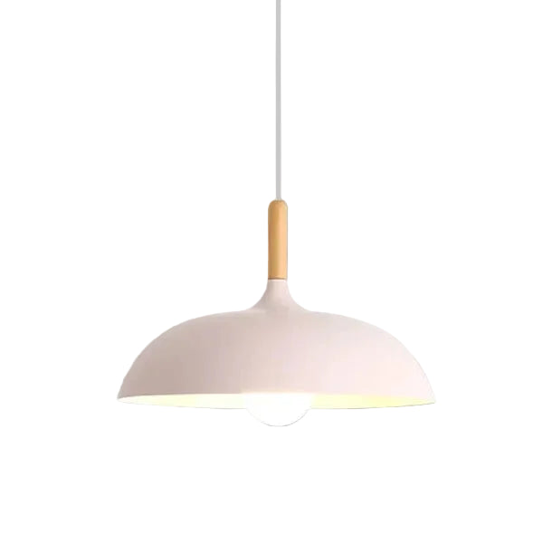 Lampa wisząca LED z kopułowym kloszem nad stół jadalniany