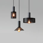 Modern minimalist industrial cylinder pendant lamp