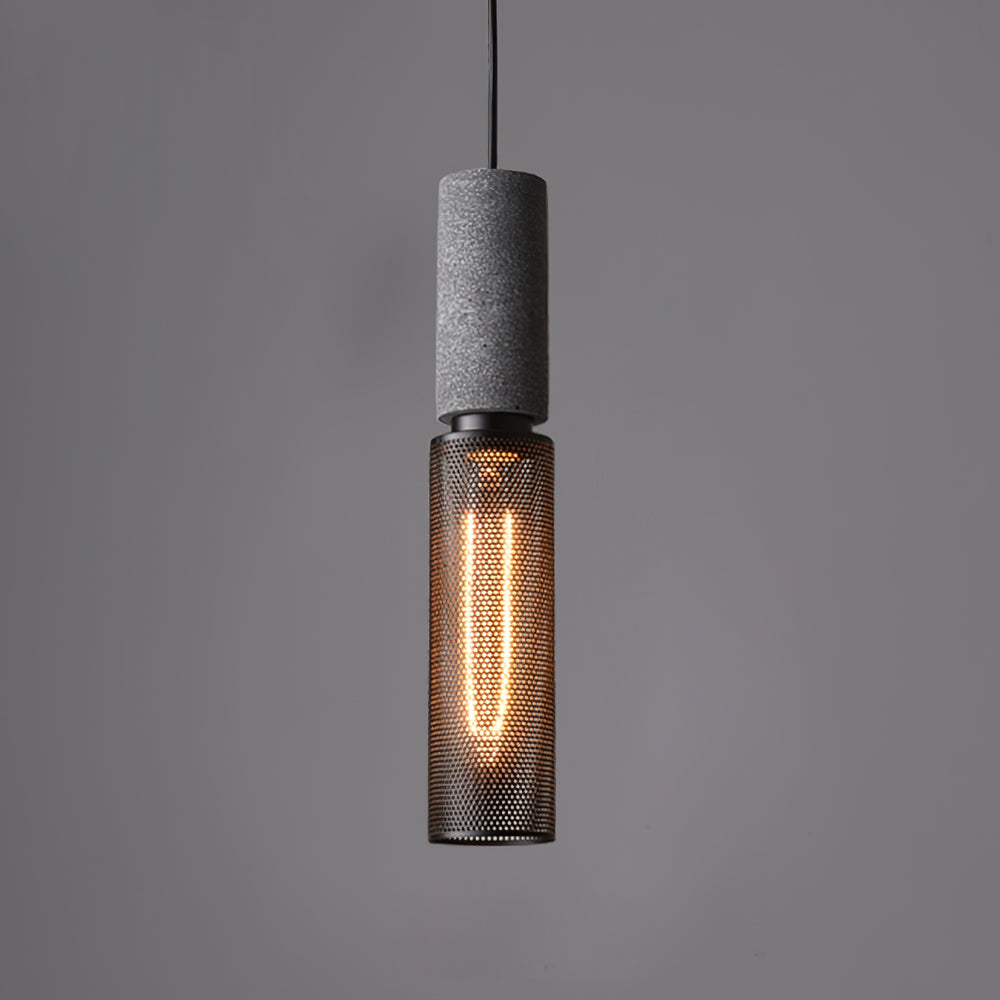 Modern minimalist industrial cylinder pendant lamp