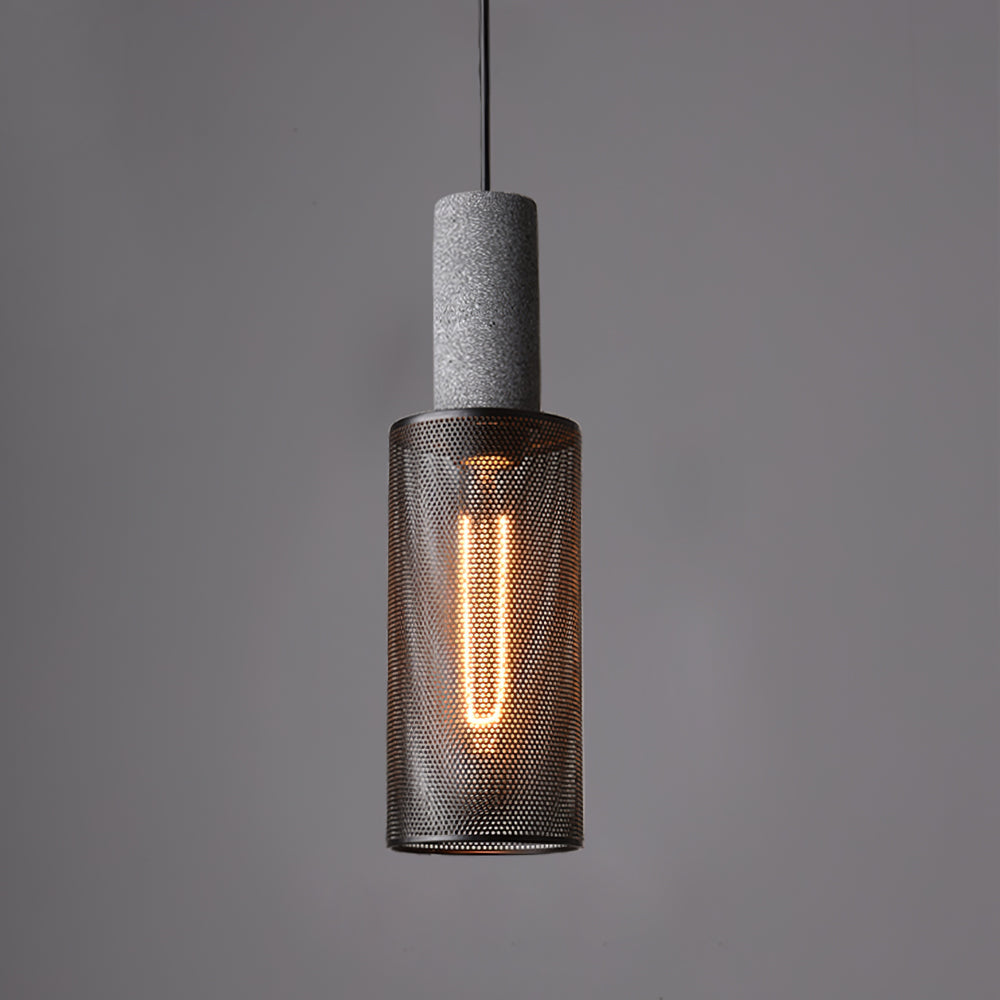 Modern minimalist industrial cylinder pendant lamp