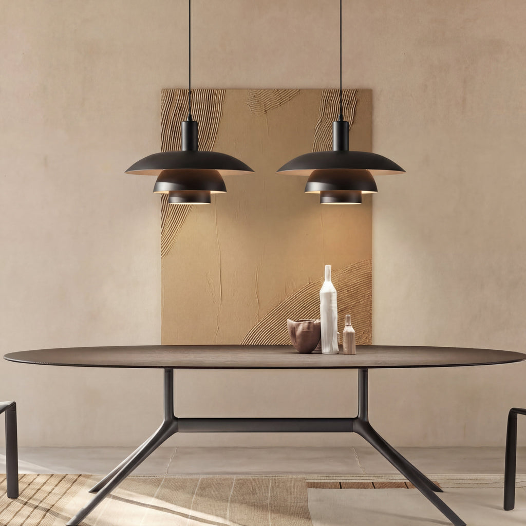 Lampa wisząca nordycka nowoczesna warstwowa minimalistyczna