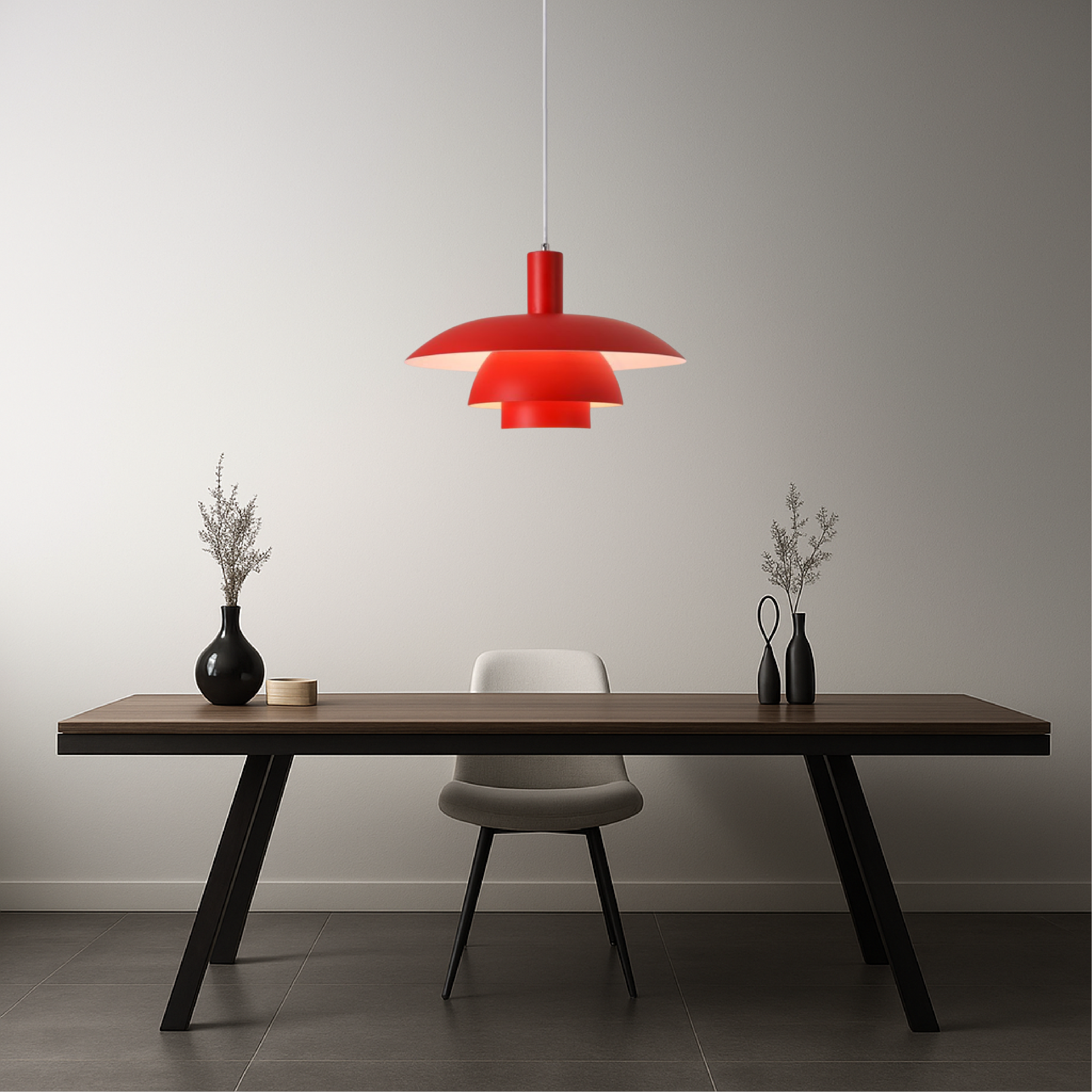Lampa wisząca nordycka nowoczesna warstwowa minimalistyczna