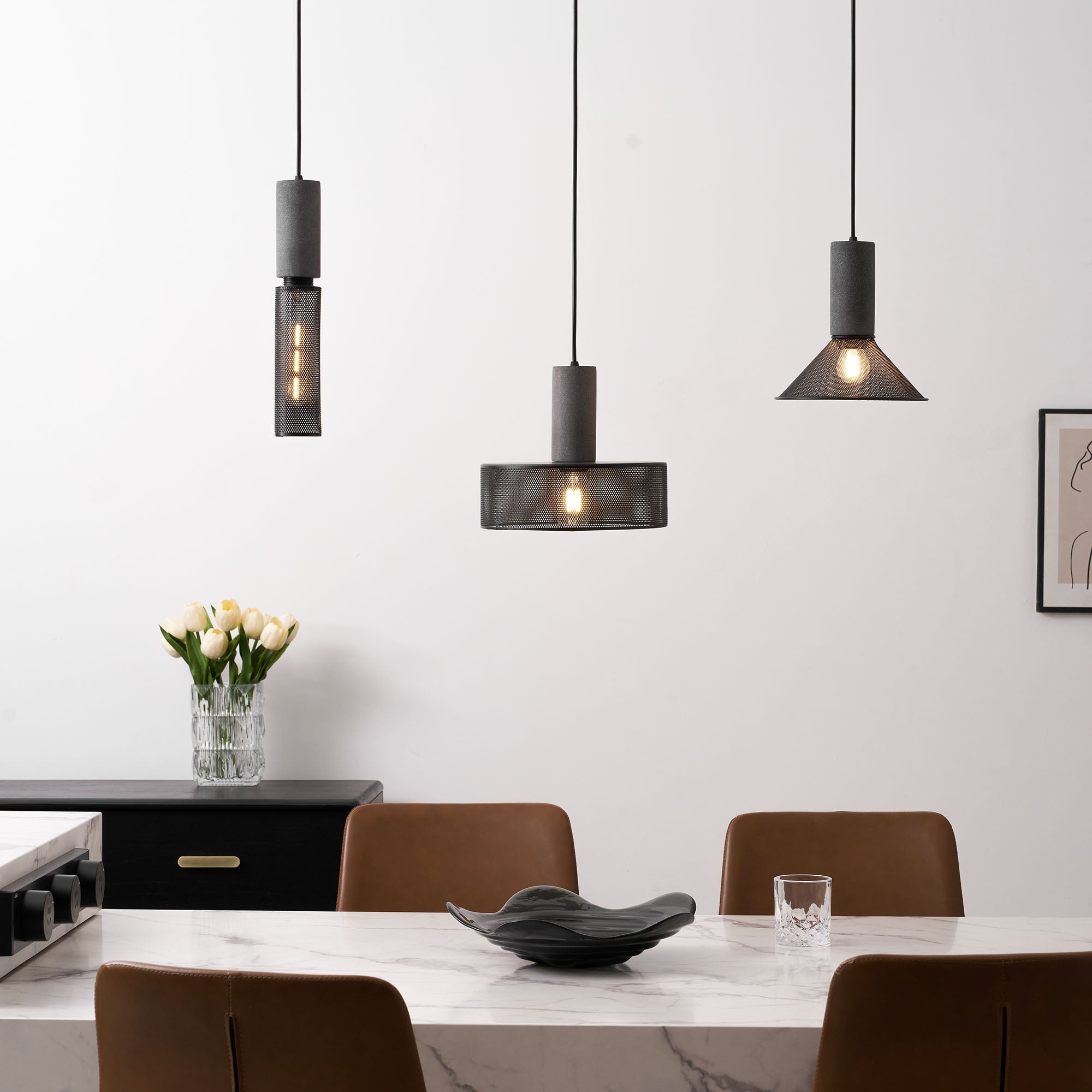 Lampa wisząca nowoczesna cylindryczna