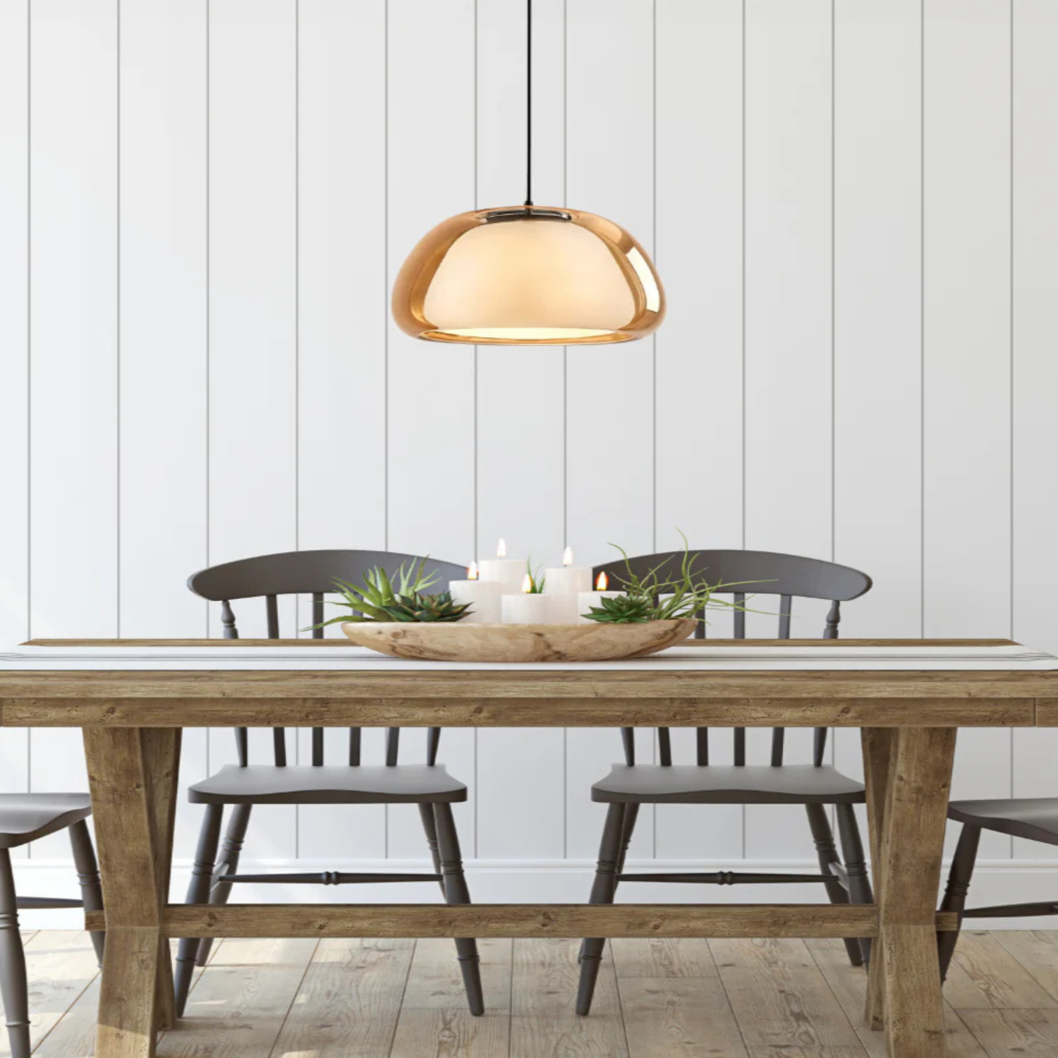 Lampa wisząca nowoczesna kopułowa