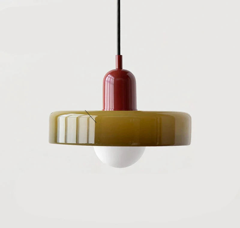 Modern round LED pendant lamp Bauhaus colorful