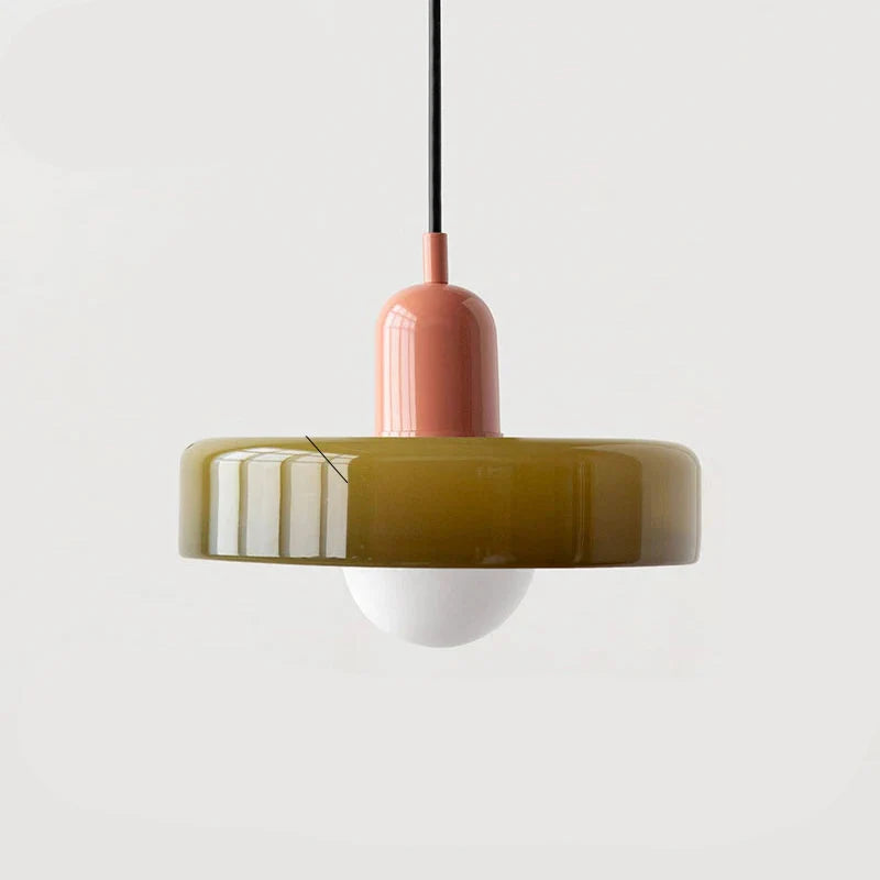 Modern round LED pendant lamp Bauhaus colorful
