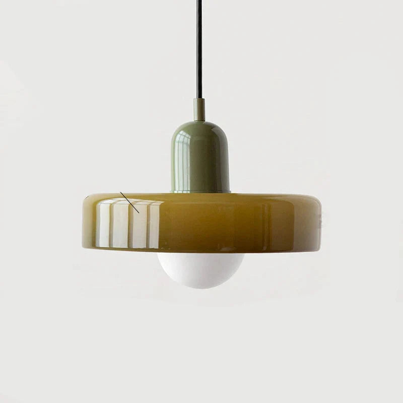 Modern round LED pendant lamp Bauhaus colorful